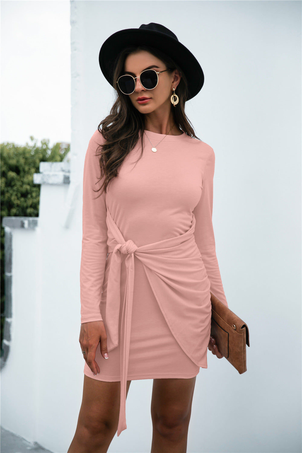 Knotted Ruched Dress