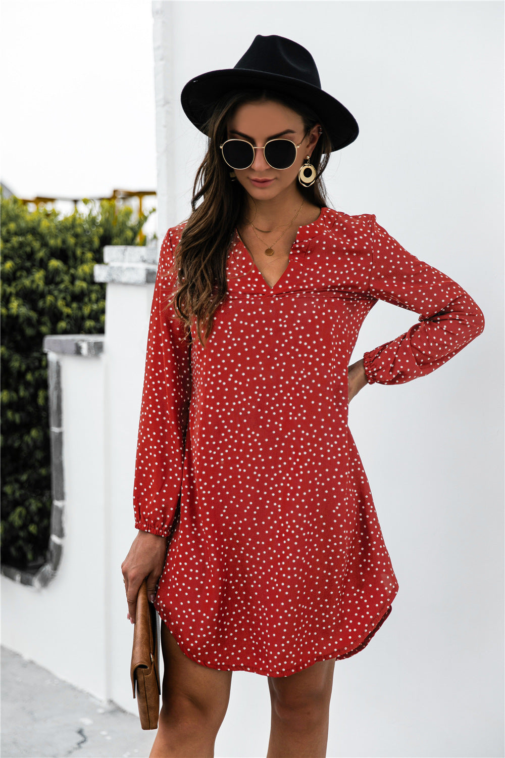 Polka Puff Sleeve Dress