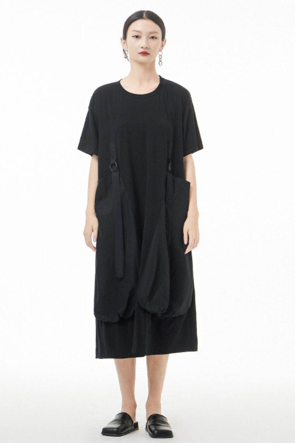 Strap Detail T-Shirt Dress with Pockets